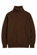 RIBBED HIGHNECK | BROWN | UNISEX
