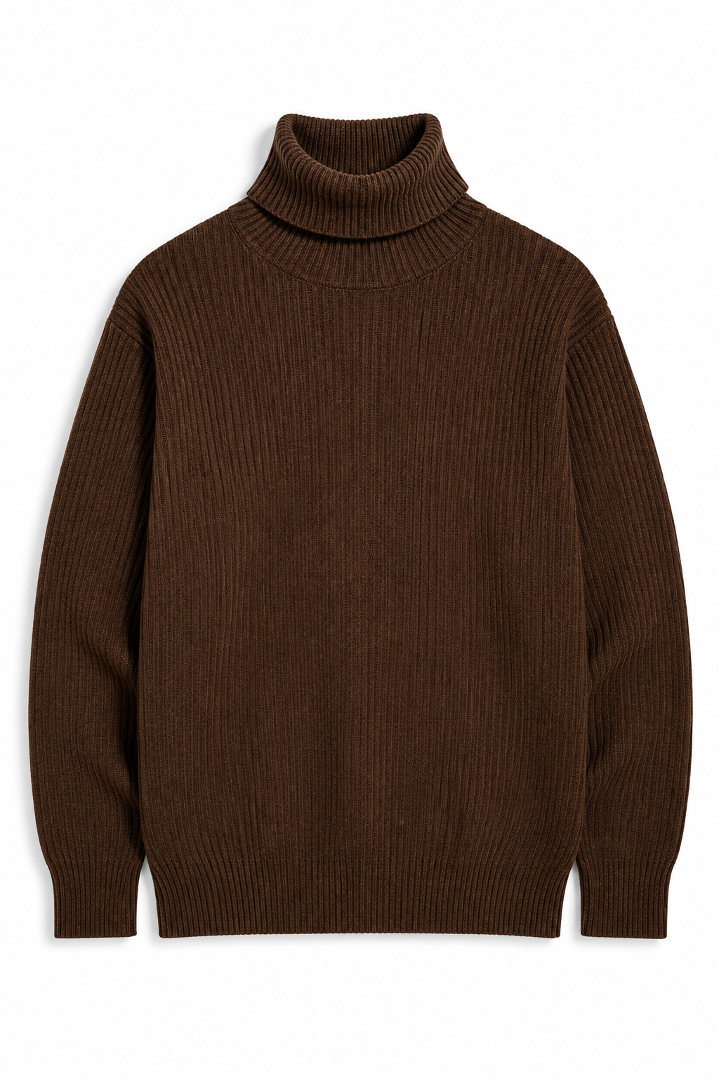 RIBBED HIGHNECK | BROWN | UNISEX