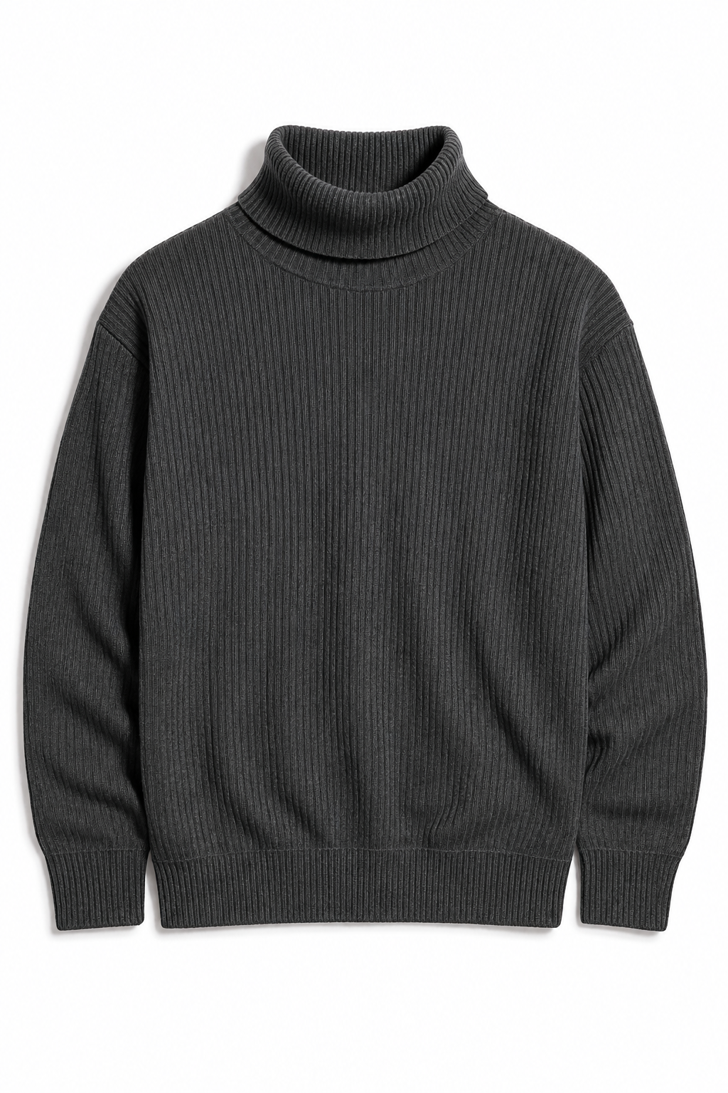 RIBBED HIGHNECK | CHARCOAL | UNISEX