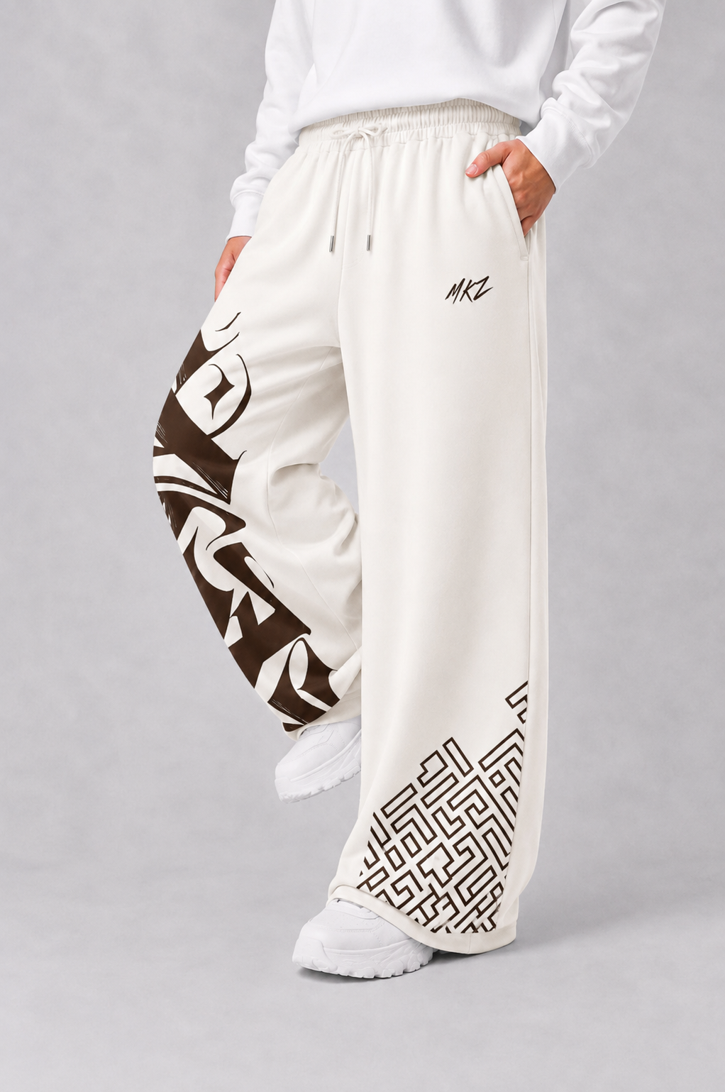 CO-ORD SET | KOREAN BROWN CAPITAL CODE GRAPHIC | UNISEX