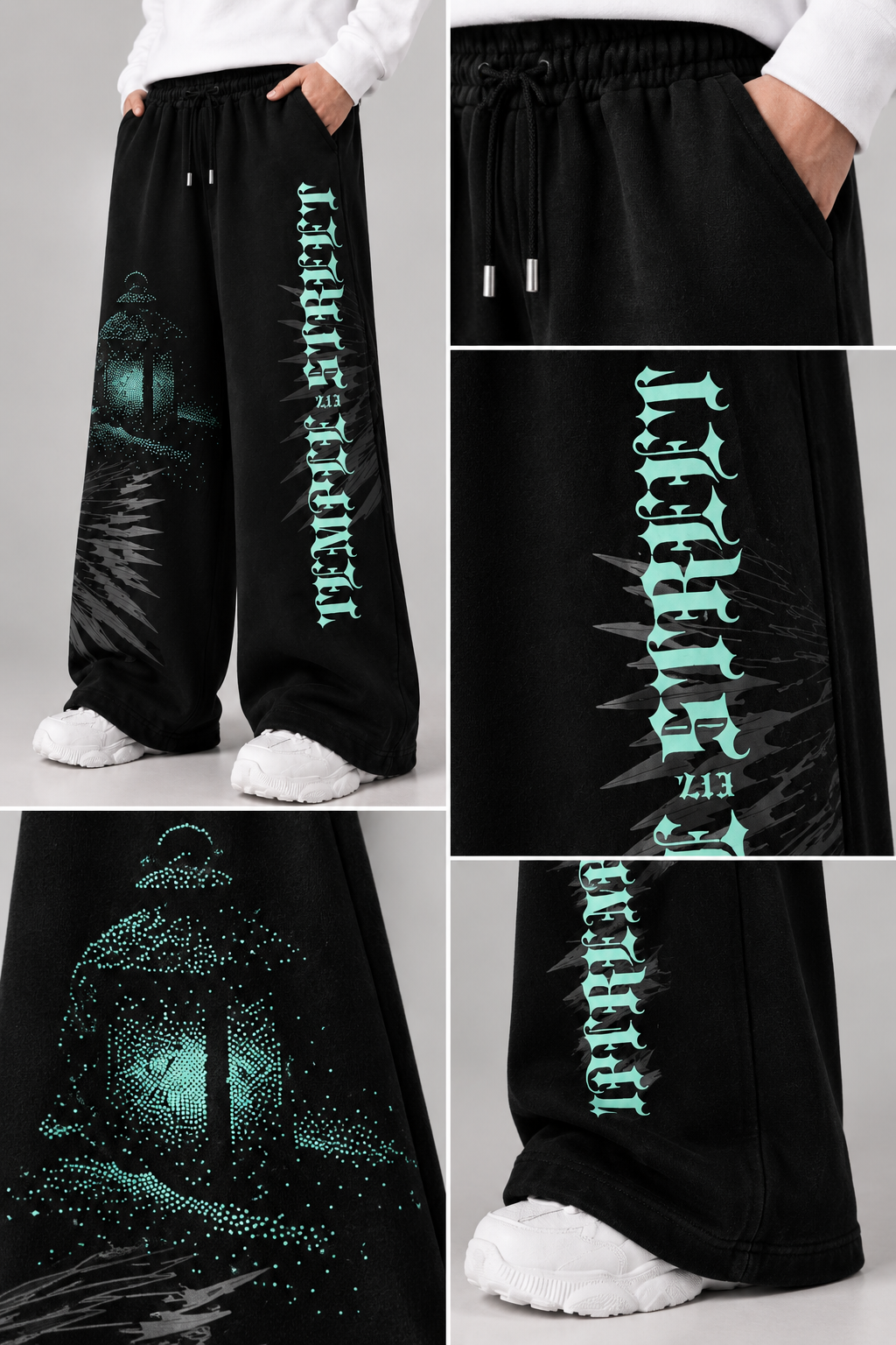 WIDE LEG TROUSER | TEMPLE STREET - BLACK | UNISEX