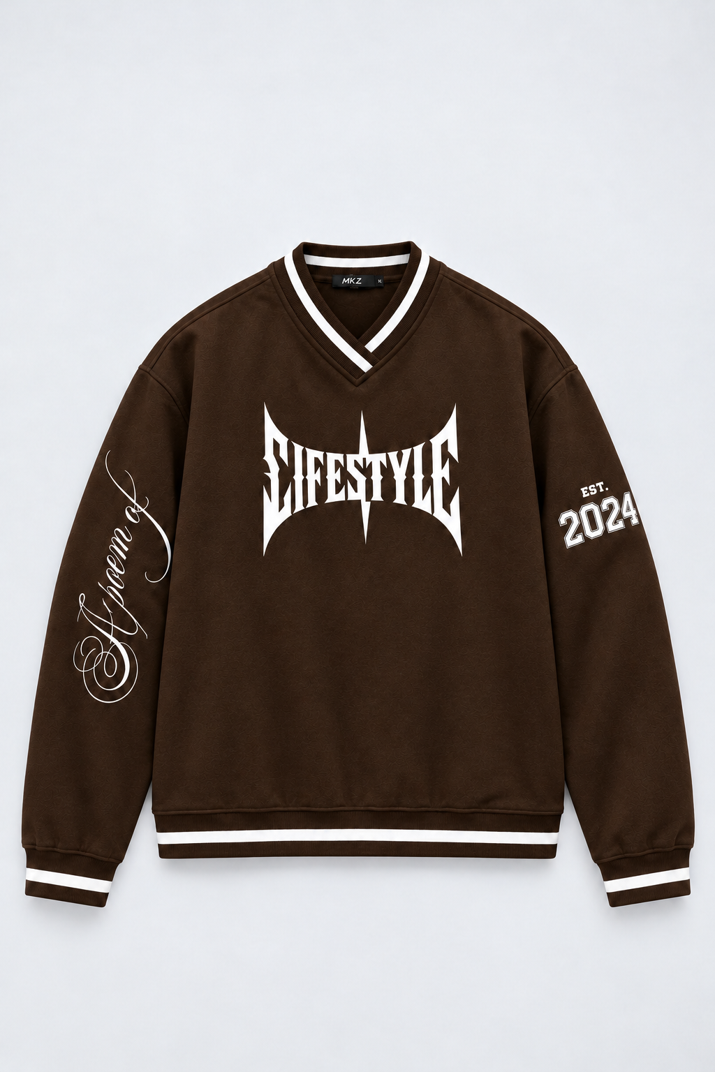 COMBO OF 3 | GOTHIC GRAPHIC | V-NECK VARSITY SWEATSHIRT | UNISEX
