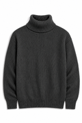 THICK LAYERED RIBBED HIGHNECK | CHARCOAL | UNISEX - MINOR FAULT