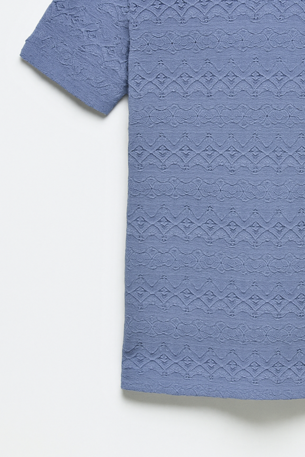 JOHNY COLLAR KNITTED EMBOSED POLO - BLUE (JP#2)