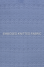 JOHNY COLLAR KNITTED EMBOSED POLO - BLUE (JP#2)