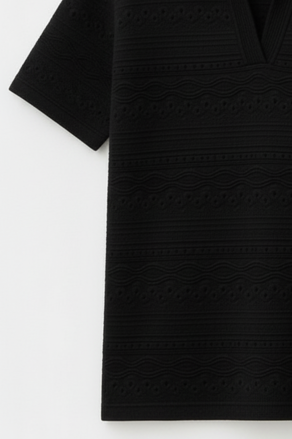 PACK OF 2 JOHNY COLLAR KNITTED EMBOSED POLO - OLIVE GREEN & BLACK (JP#2)