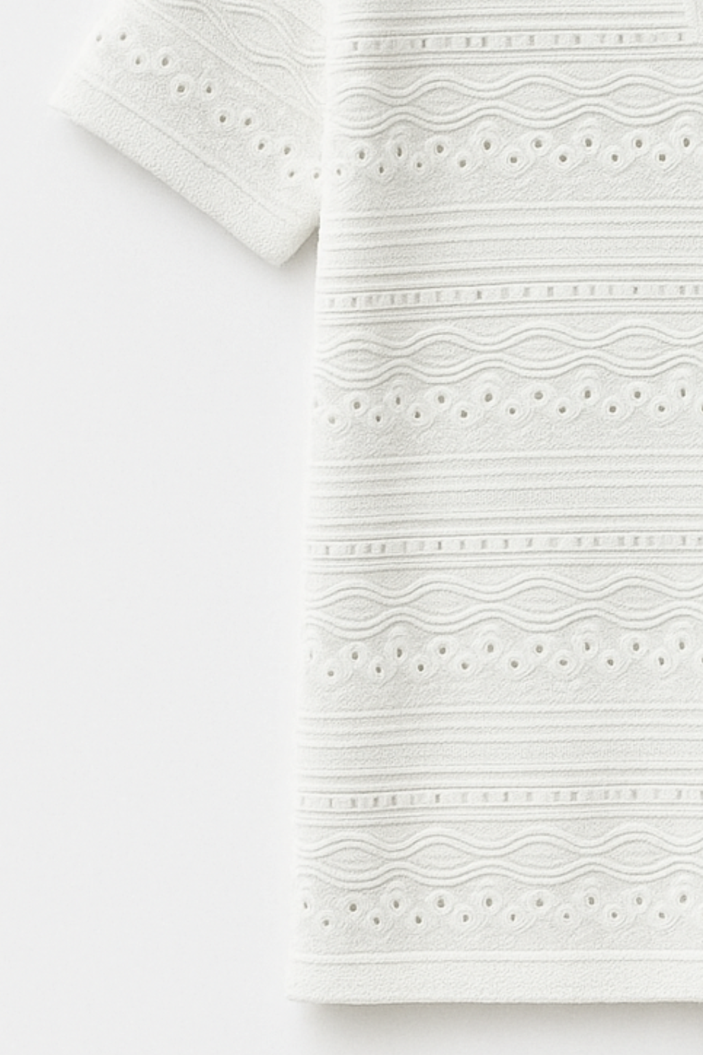 PACK OF 2 JOHNY COLLAR KNITTED EMBOSED POLO - WHITE & BLACK (JP#2)