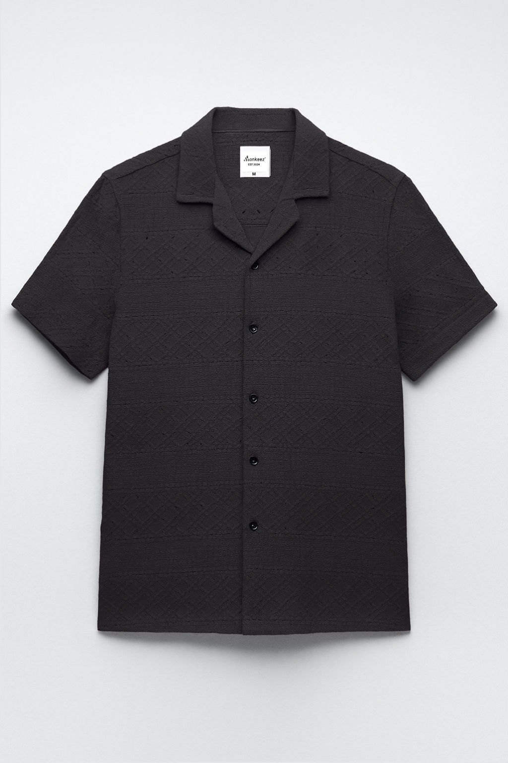 Heritage Breeze Cuban Collar Shirt - Black