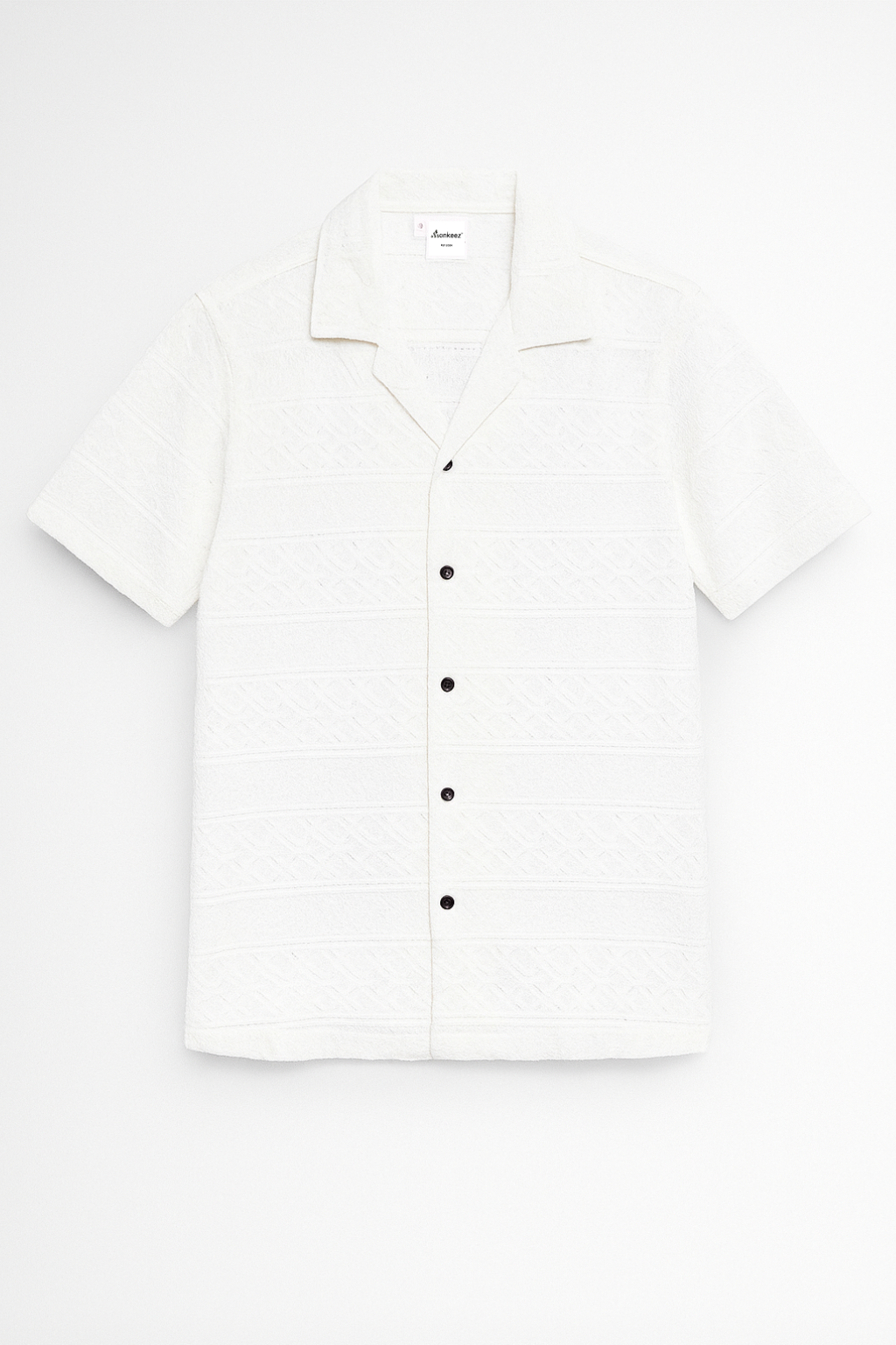 Pack Of 2 Heritage Breeze Cuban Collar Shirt - Black & White