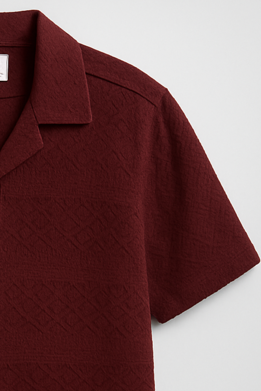 Heritage Breeze Cuban Collar Shirt - Maroon