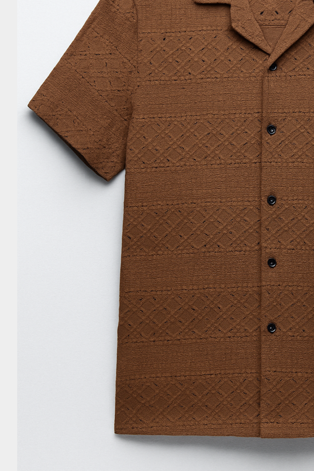 Heritage Breeze Cuban Collar Shirt - Brown