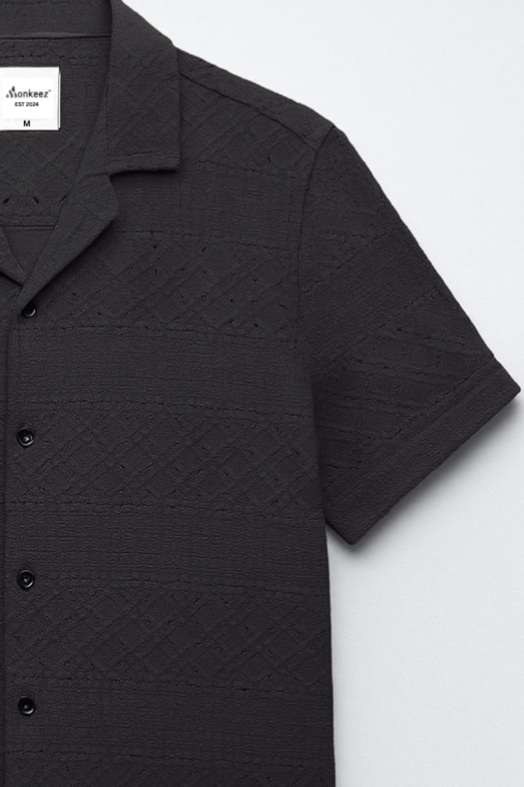 Heritage Breeze Cuban Collar Shirt - Black