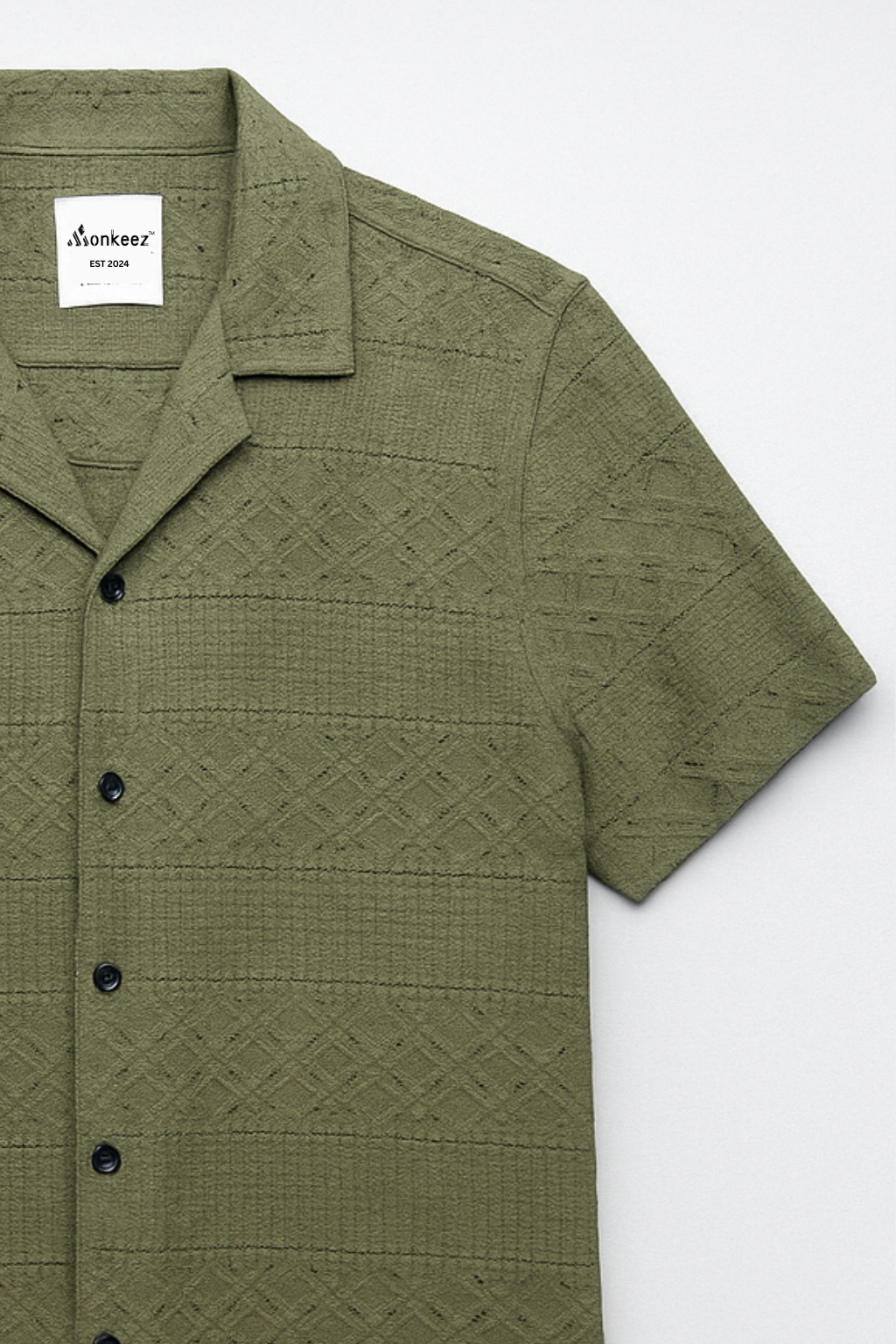 Heritage Breeze Cuban Collar Shirt - Olive Green