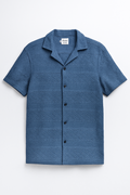 Heritage Breeze Cuban Collar Shirt - English Blue