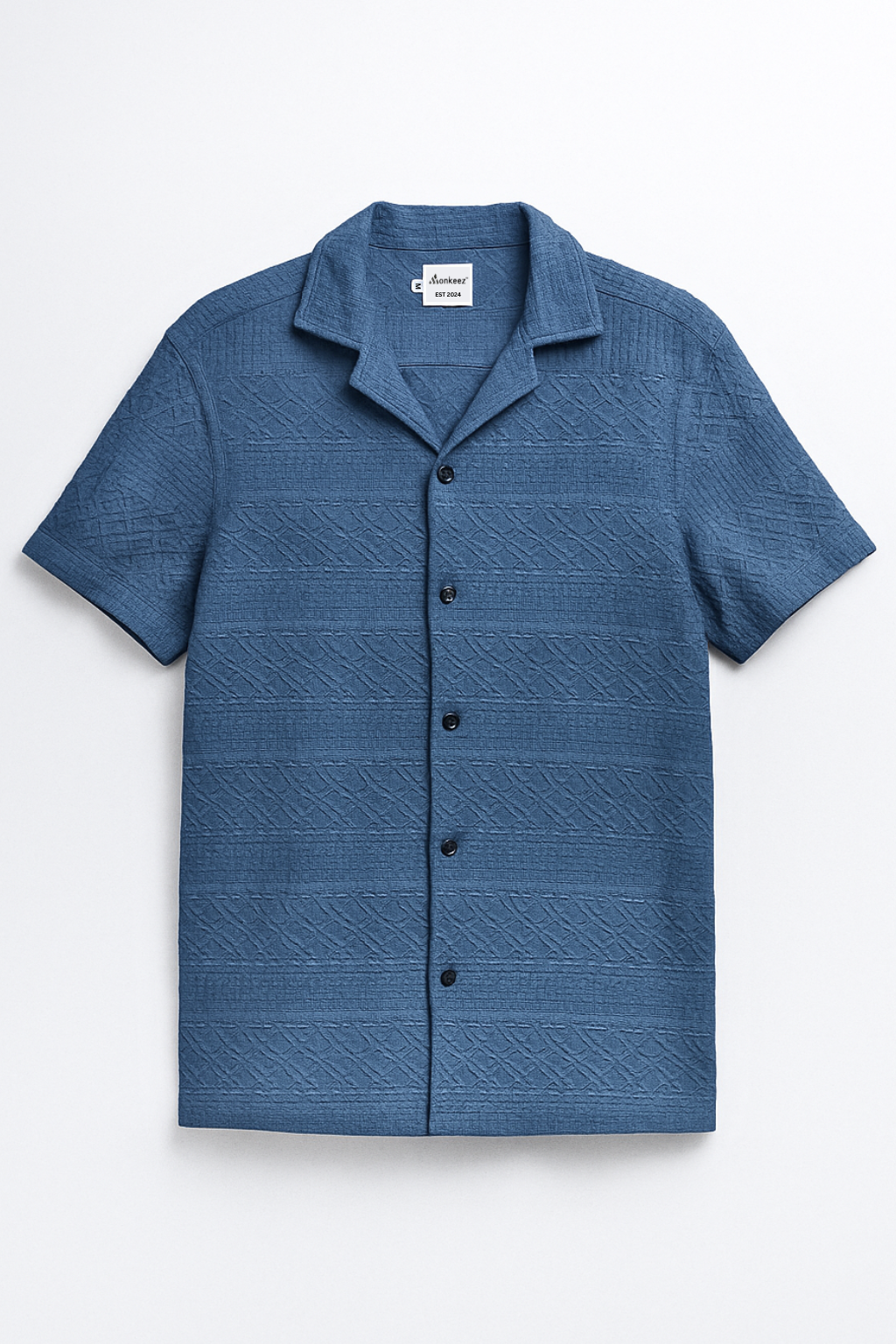 Pack Of 2 Heritage Breeze Cuban Collar Shirt - Black & English Blue