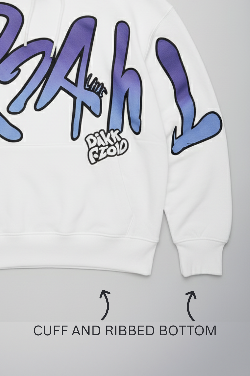 CRZAHL CHIC GRAPHIC WHITE PULLOVER HOODIE
