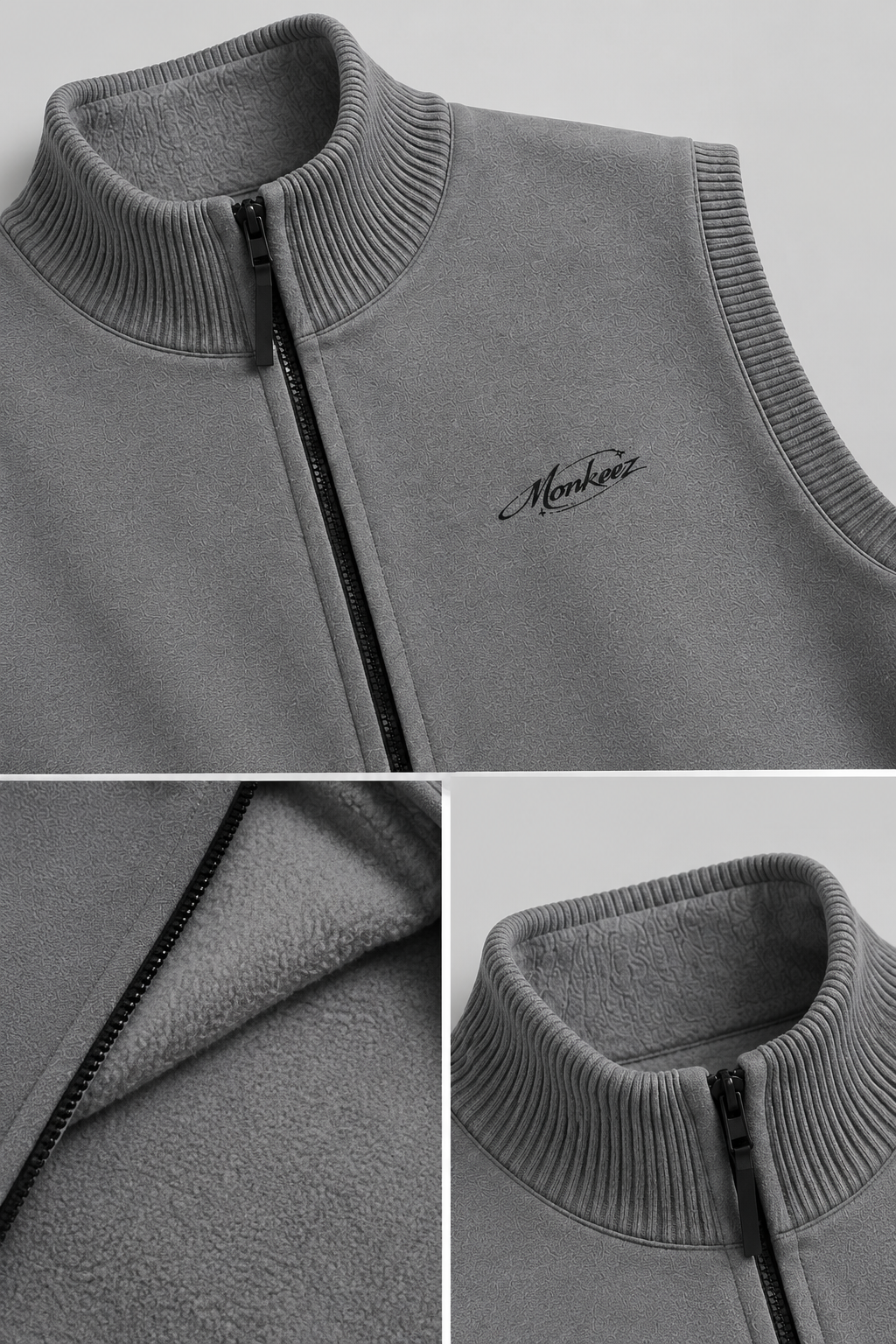 COMBO OF 3 | SLEEVELESS ZIPPER MOCKNECK JACKETS | UNISEX