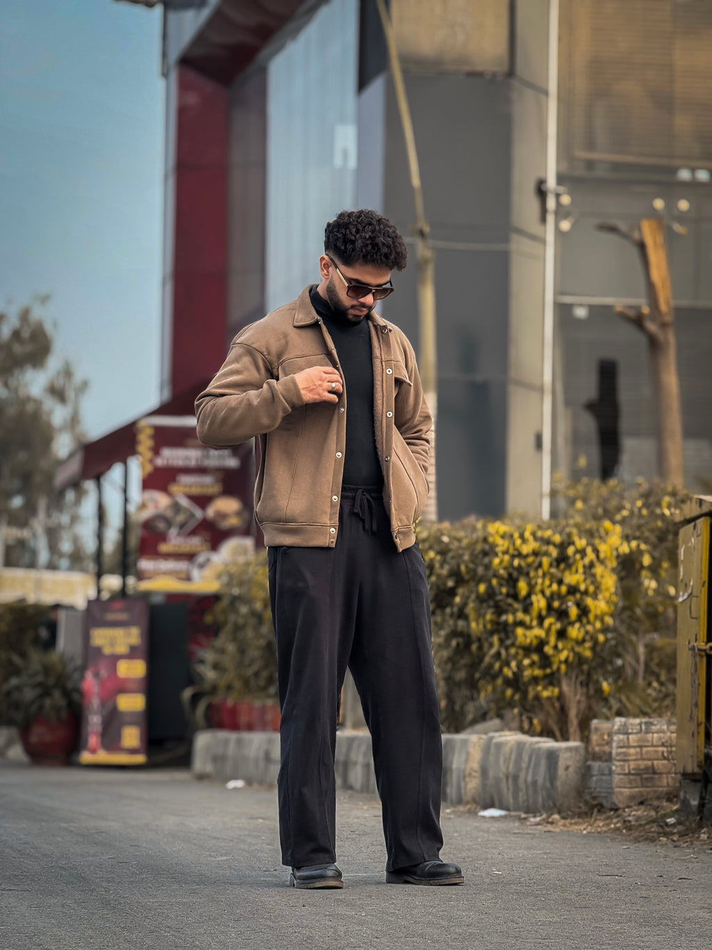 Pack Of 2 Black & Dull Brown Korean Fleece Minimalist Jacket - Unisex