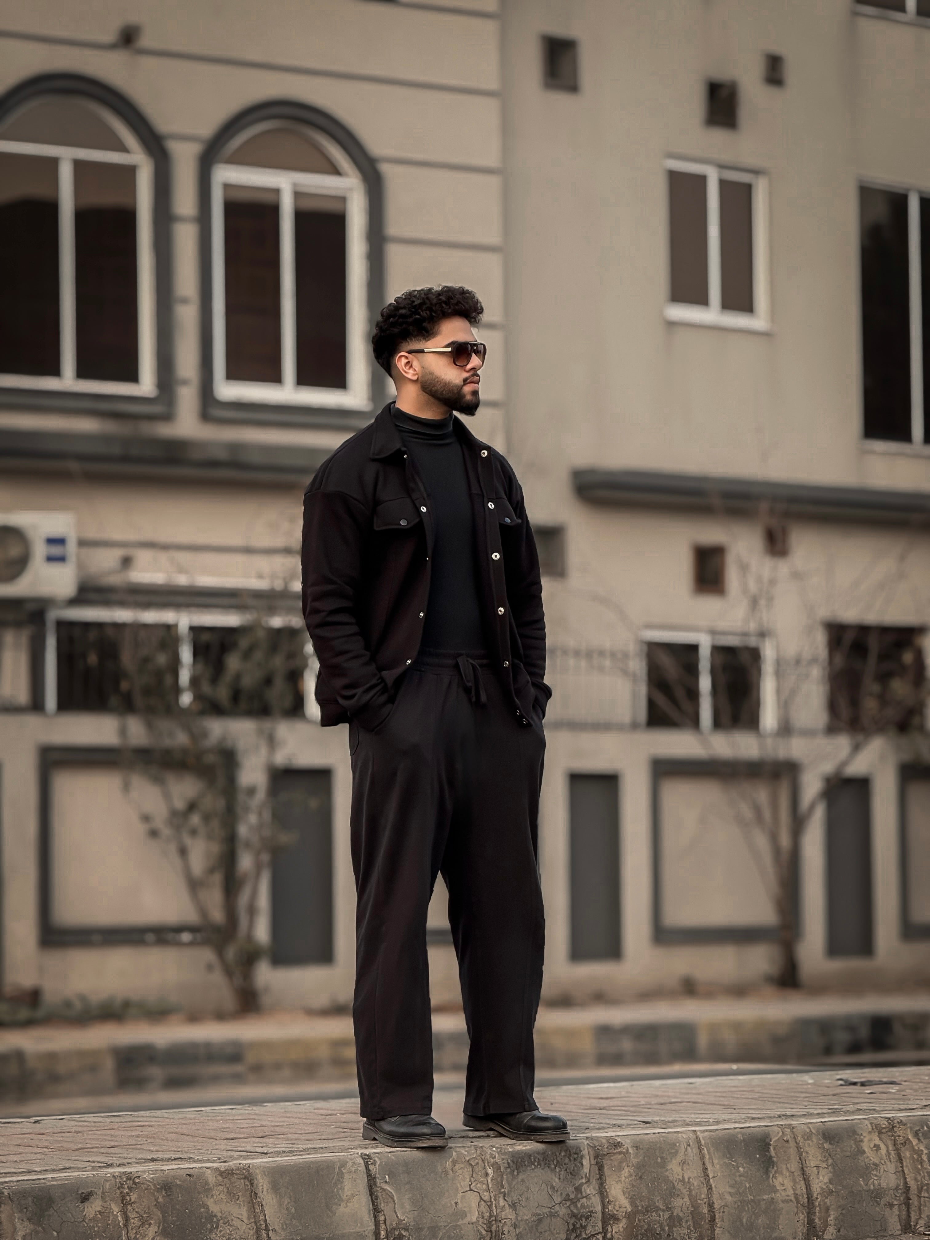 Pack Of 2 Black & Dull Brown Korean Fleece Minimalist Jacket - Unisex