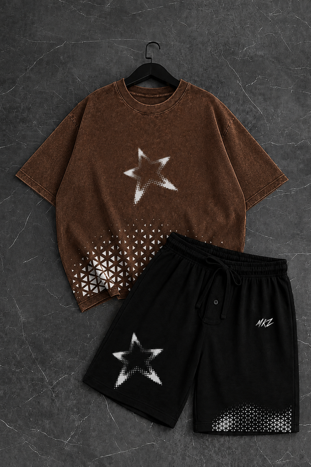 MATRIX GRAPHIC SHORTS CO-ORD SET