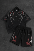 BLOOD VEINS GRAPHIC SHORTS CO-ORD SET
