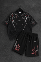 BLOOD VEINS GRAPHIC SHORTS CO-ORD SET