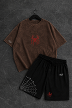 SCAR WEB GRAPHIC SHORTS CO-ORD SET