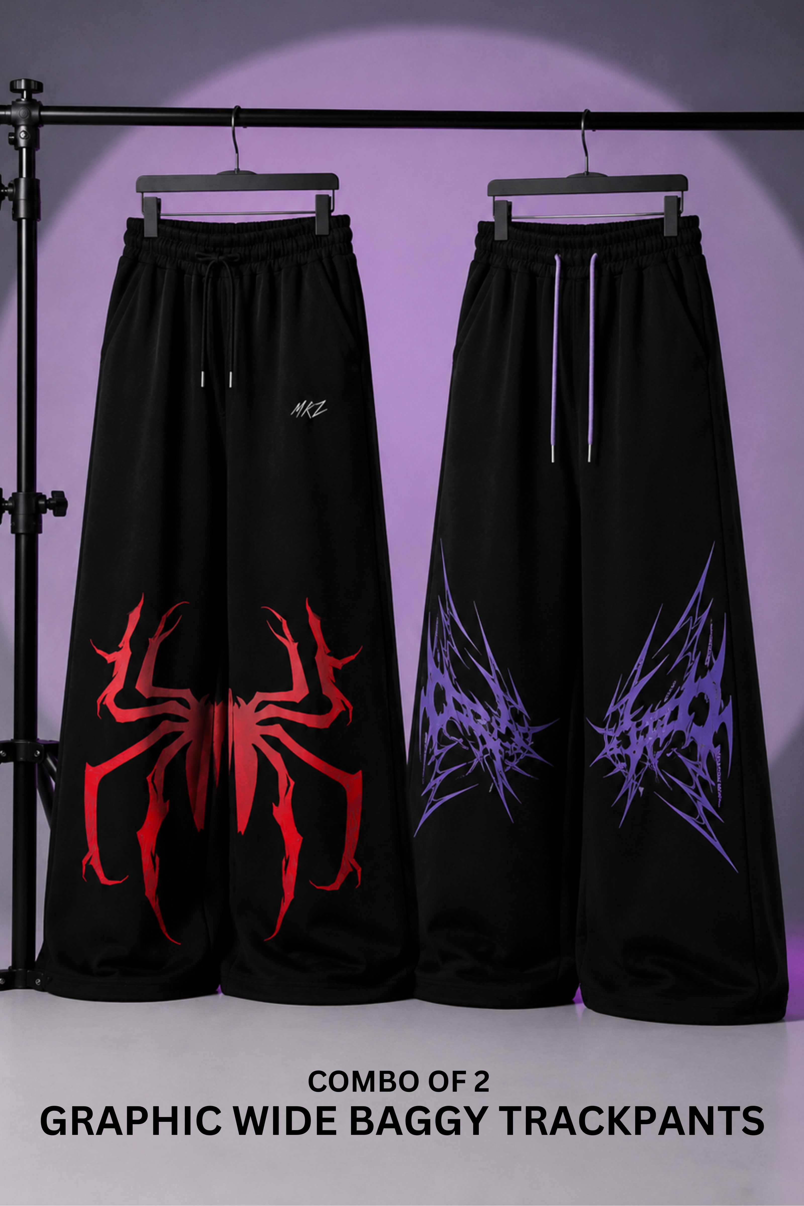 COMBO OF 2 GRAPHIC WIDE TROUSER | UNISEX