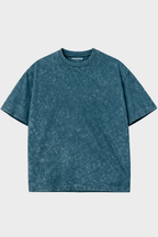 Acid Wash Oversized Tee - Faded Teal - Unisex