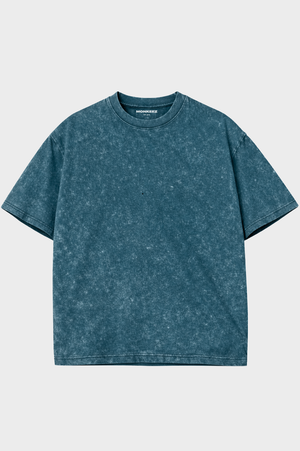 Acid Wash Oversized Tee - Faded Teal - Unisex