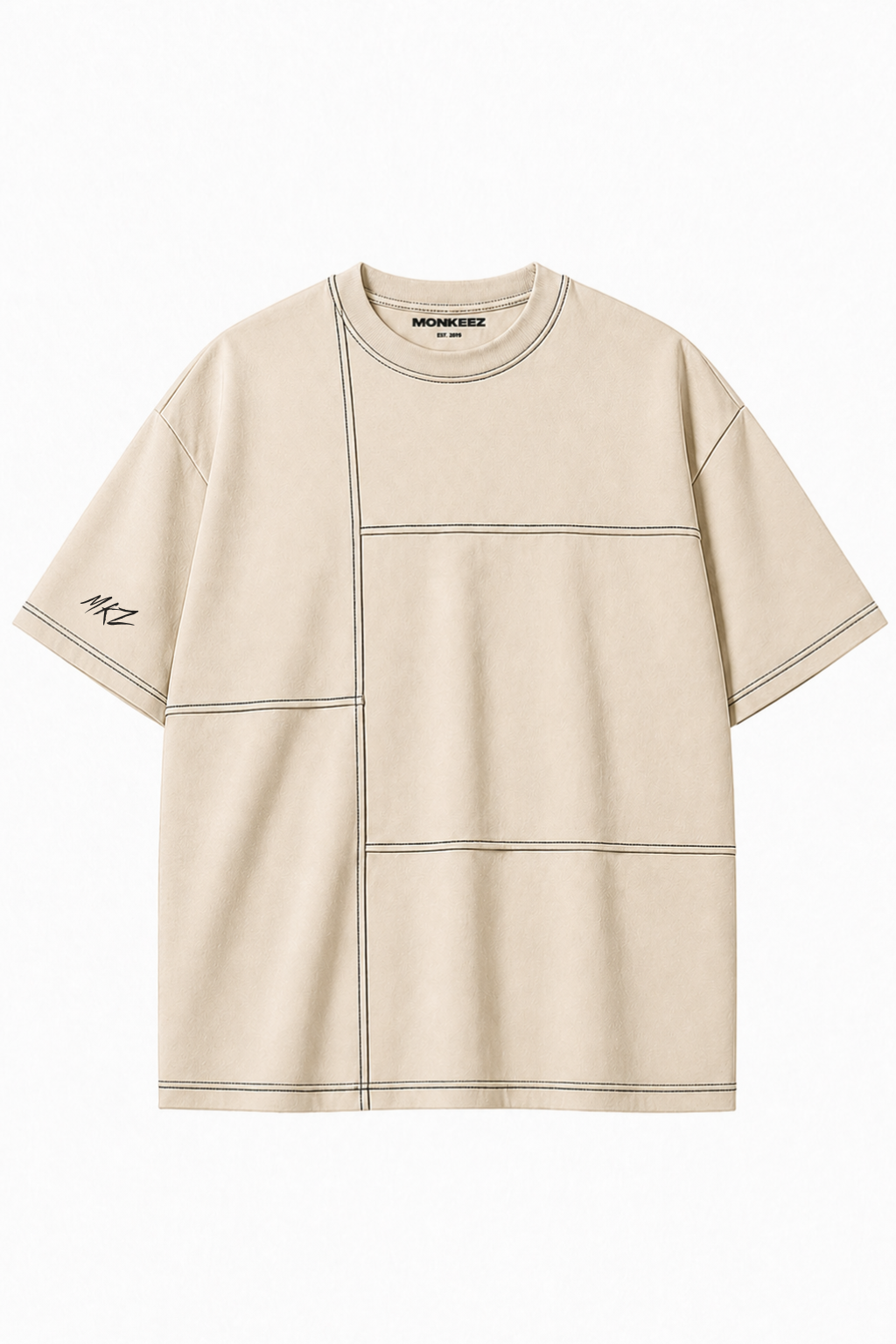 Signature Panel Tee - Cream - Unisex