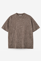 Acid Wash Oversized Tee - Dusty Mocha - Unisex