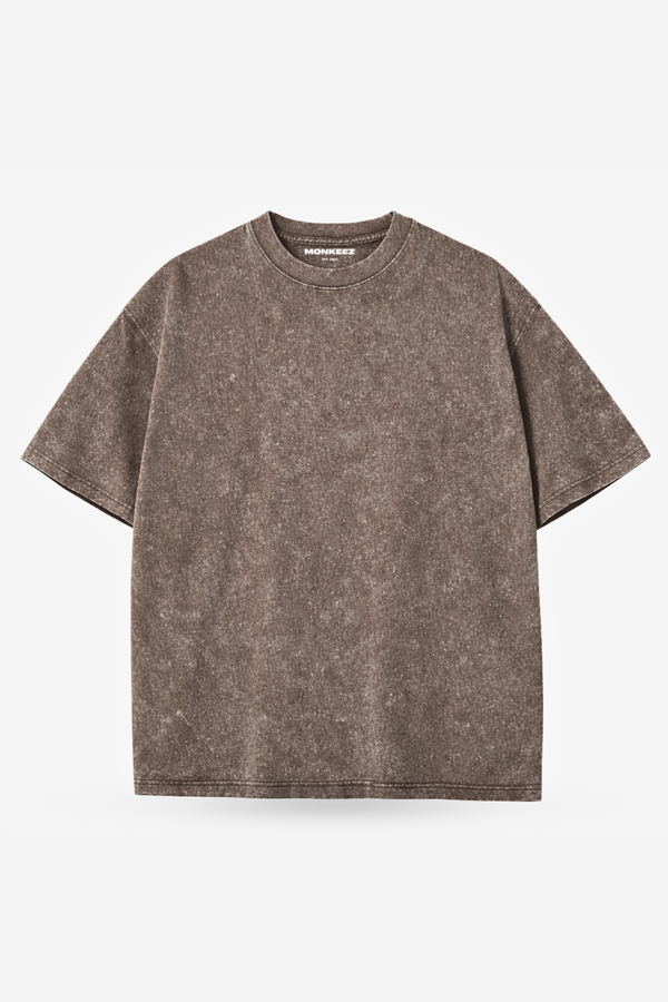 Acid Wash Oversized Tee - Dusty Mocha - Unisex