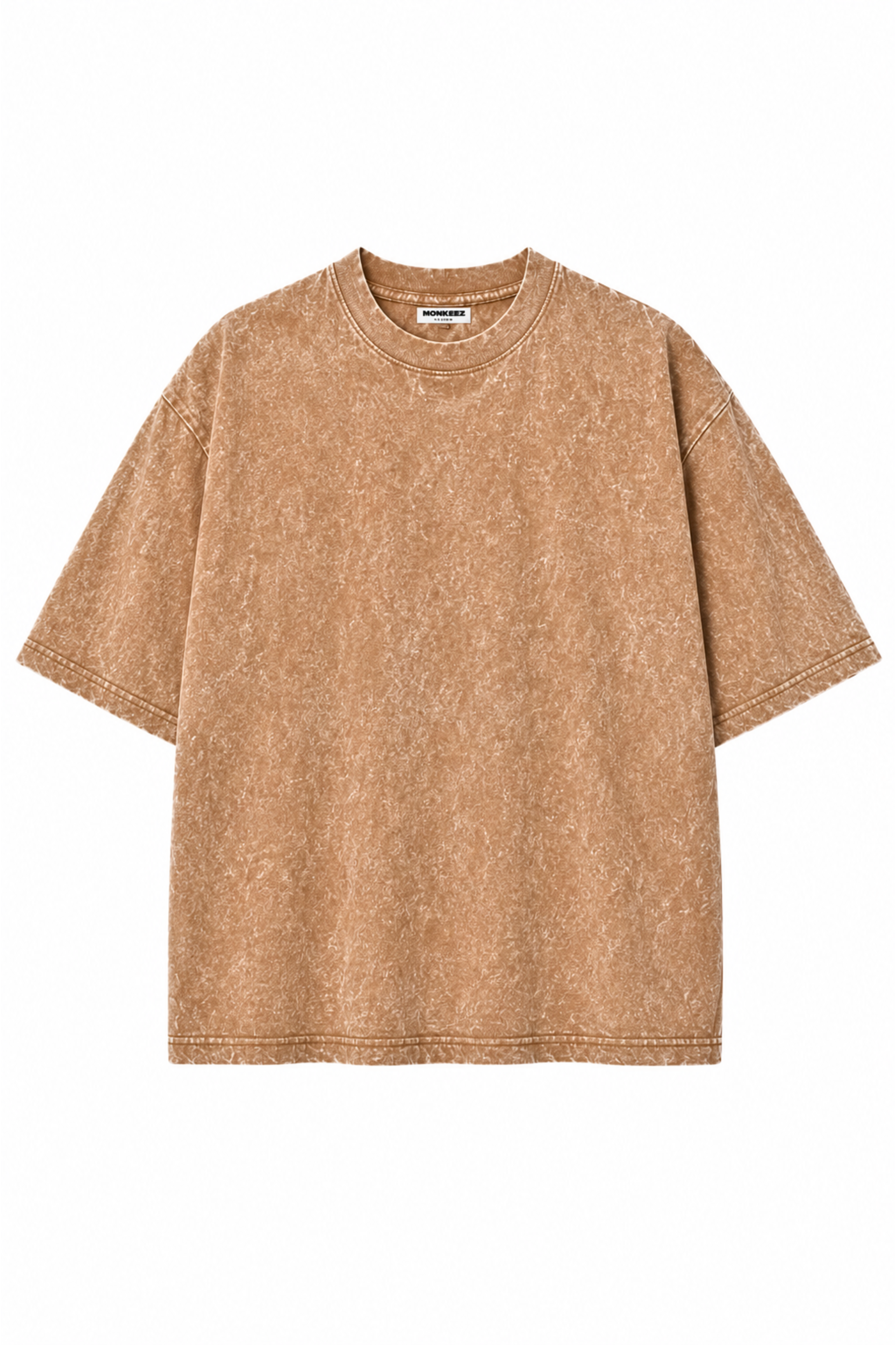 Combo Of 4 Graphic Elbow Sleeves Acid Wash Tees - Unisex