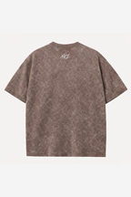 Acid Wash Broken Sculpture Oversized Tee - Dusty Mocha - Unisex