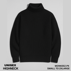 BLACK RIBBED & BOTTOM HIGHNECK – UNISEX