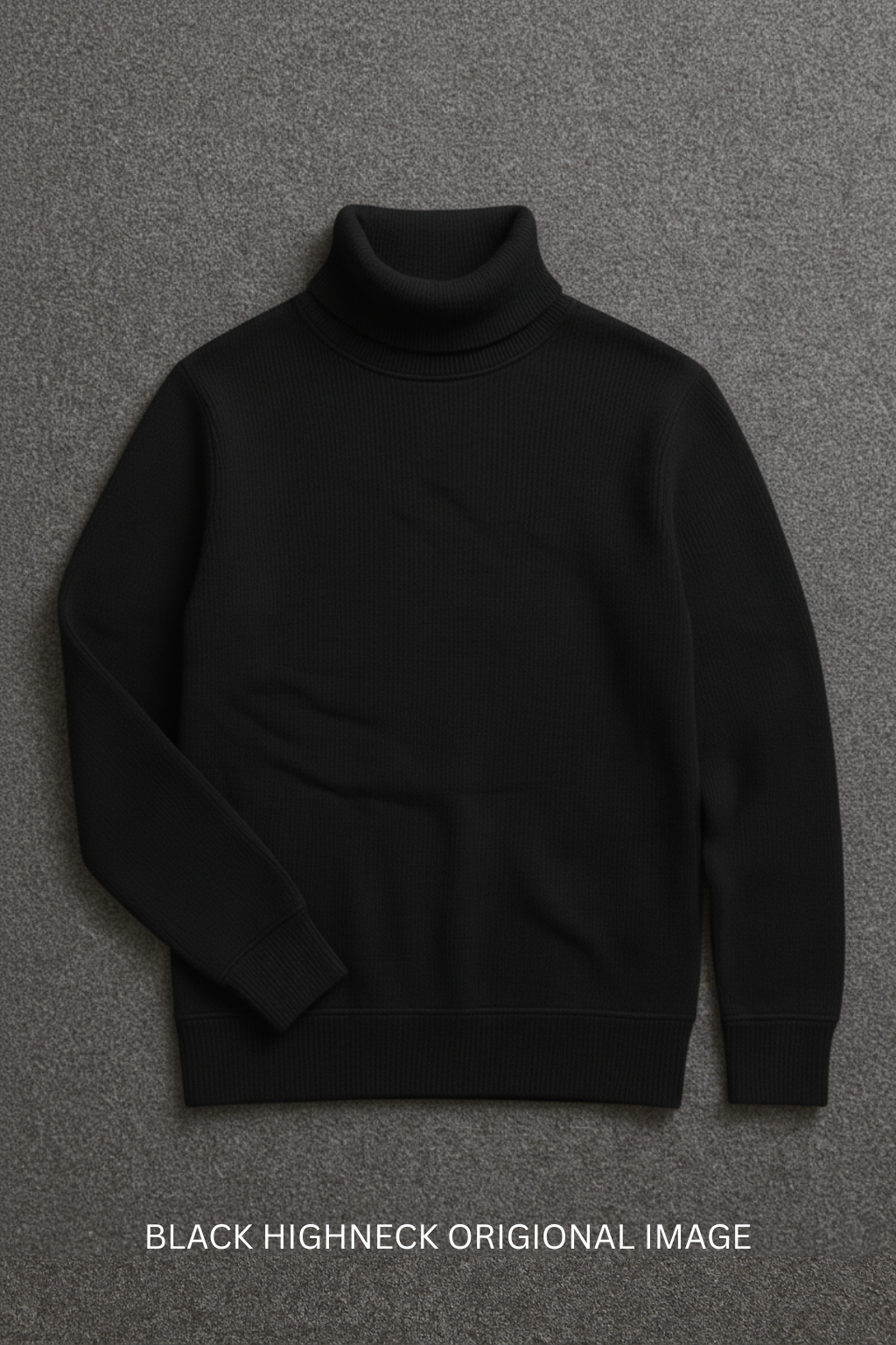 BLACK RIBBED & BOTTOM HIGHNECK – UNISEX