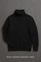 BLACK RIBBED & BOTTOM HIGHNECK – UNISEX