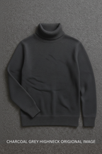 CHARCOAL GRAY RIBBED & BOTTOM HIGHNECK – UNISEX