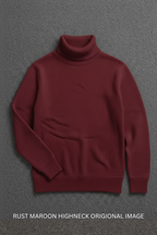 MAROON RIBBED HIGHNECK – UNISEX