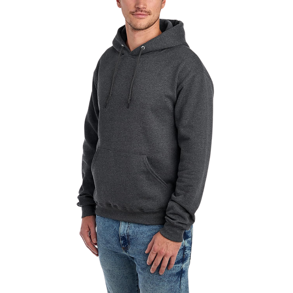 CHARCOAL PLAIN PULLOVER HOODIE