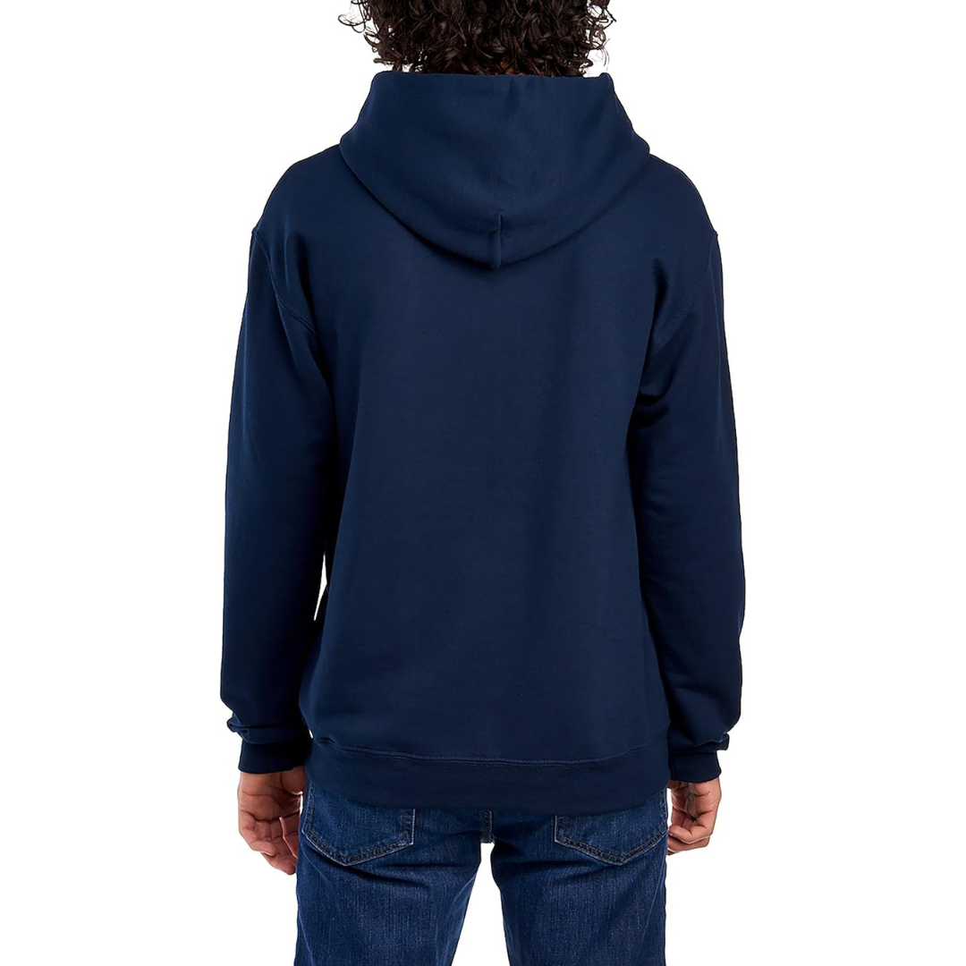 BLUE PLAIN PULLOVER HOODIE