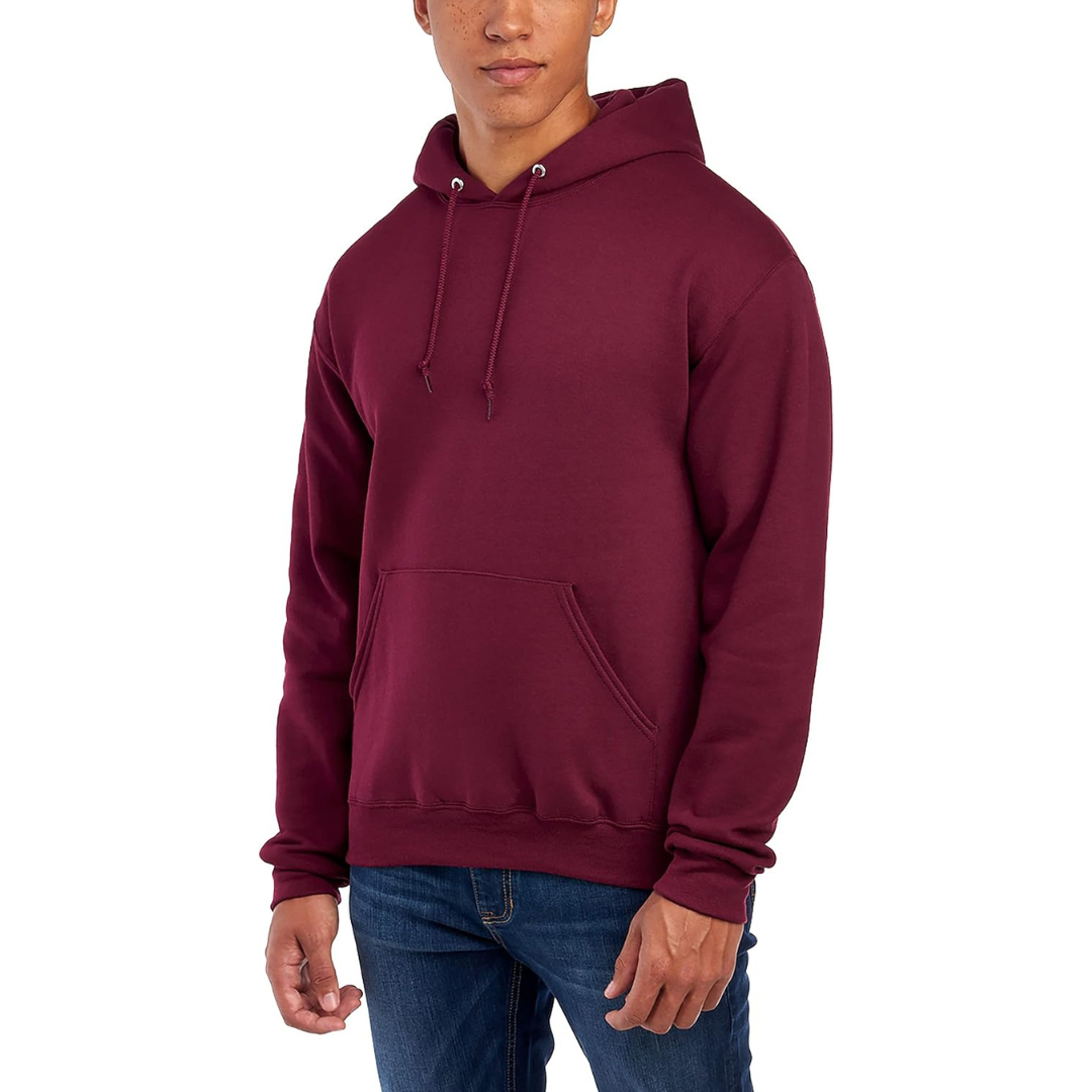MAROON PLAIN PULLOVER HOODIE