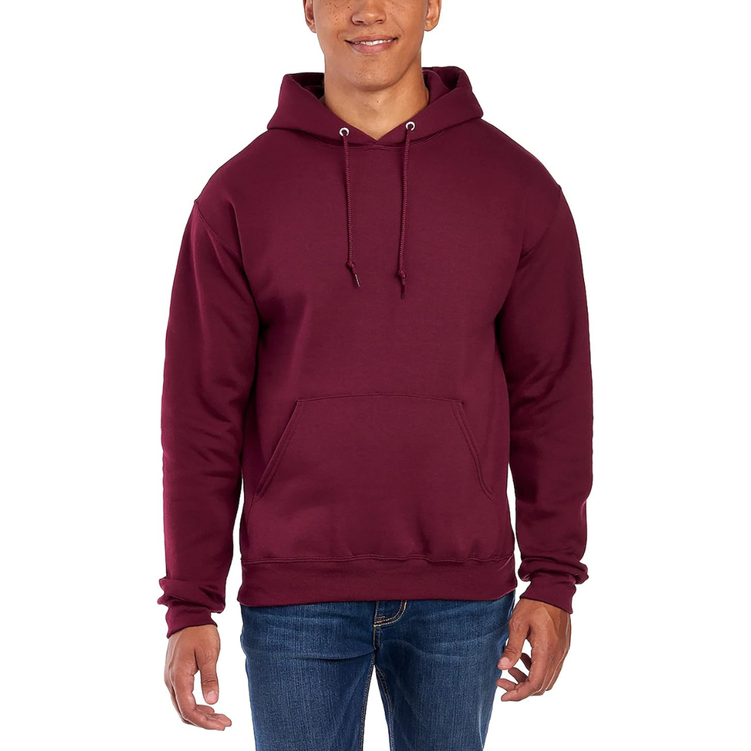 MAROON PLAIN PULLOVER HOODIE
