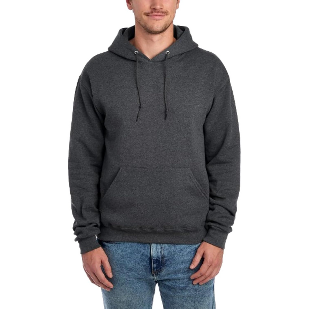 CHARCOAL PLAIN PULLOVER HOODIE