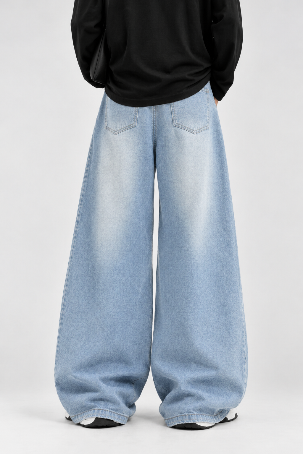 WASHED BAGGY DENIM | ICE | UNISEX