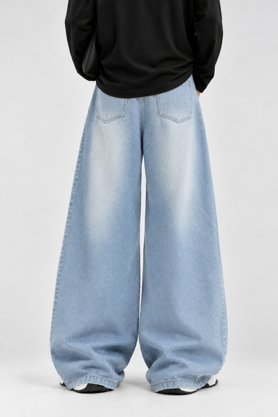 WASHED BAGGY DENIM | ICE | UNISEX