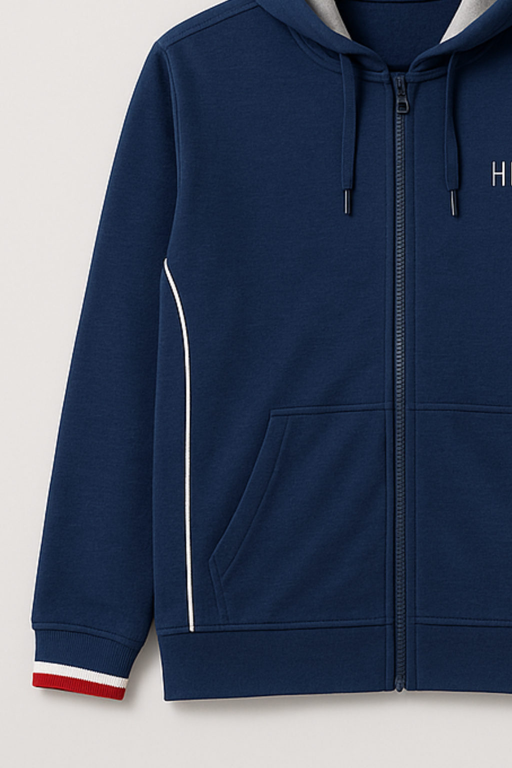 NAVY BLUE SPORTLINE ZIPPED BAGGY TRACKSUIT - UNISEX