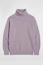 LIGHT PURPLE RIBBED HIGHNECK – UNISEX