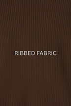 BROWN RIBBED HIGHNECK – UNISEX